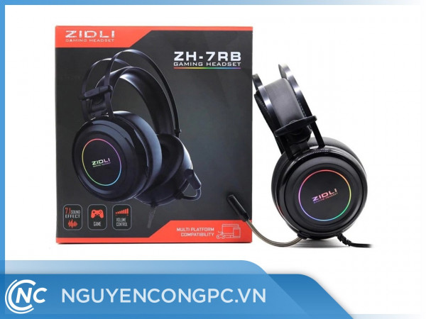 Tai Nghe Gaming ZIDLI ZH-7RB (7.1, USB, LED, Pro/A-Color Box)