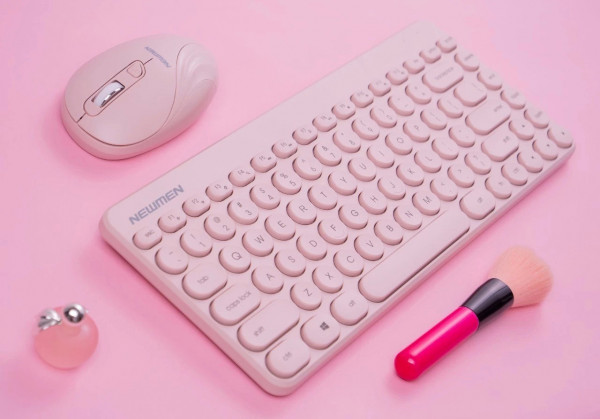 Bộ Bàn Phím Chuột Không Dây Newmen K928 Hồng