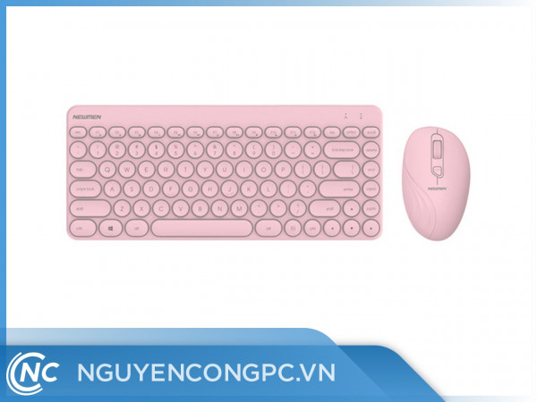 Bộ Bàn Phím Chuột Không Dây Newmen K928 Hồng