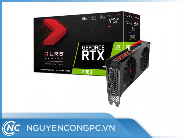 Card Màn Hình PNY GeForce RTX 3060 12GB XLR8 Gaming REVEL EPIC-X RGB Dual Fan Edition