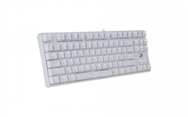 Bàn phím cơ Gaming DAREU EK87 WHITE (ICE-BLUE LED, Blue/ Brown/ Red D switch)
