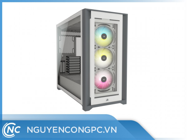 Vỏ case Corsair iCUE 5000X RGB TG White