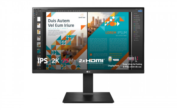 Màn Hình LG 24QP550-B (23.8inch/2K/IPS/75Hz/FreeSync/HDR10/sRGB-99%)