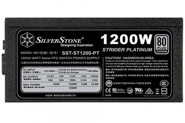 Nguồn Silverstone Strider 80 Plus Platinum 1200W Full Modular