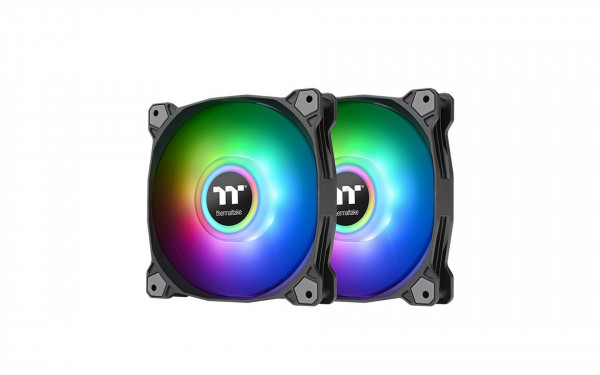 Quạt tản nhiệt Thermaltake Pure Duo 12 ARGB Sync (Gói 2 quạt) - Màu đen