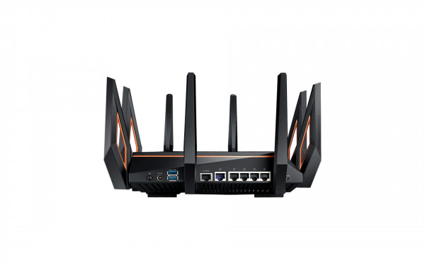 ASUS ROG Rapture GT-AX11000 (Gaming Router) Wifi AX11000 3 băng tần 10 Gigabit, router WiFi gaming có thể mở rộng, Wifi 6 (802.11ax), AiMesh 360 WIFI Mesh, WTFast, AiProtection, AURA RGB