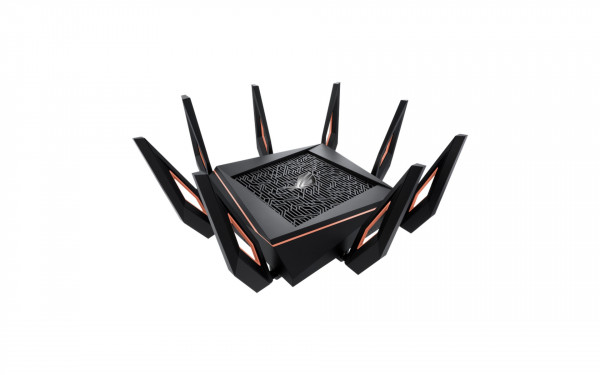 ASUS ROG Rapture GT-AX11000 (Gaming Router) Wifi AX11000 3 băng tần 10 Gigabit, router WiFi gaming có thể mở rộng, Wifi 6 (802.11ax), AiMesh 360 WIFI Mesh, WTFast, AiProtection, AURA RGB