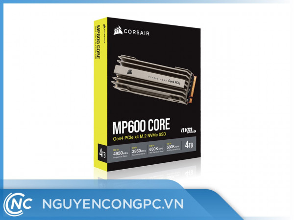 Ổ Cứng SSD Corsair MP600 CORE 4TB M.2 NVMe PCIe Gen.4 x4