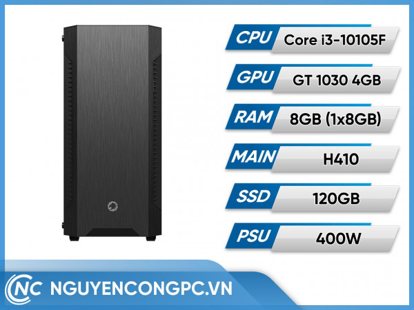 Bộ Máy Tính Intel Core i3-10105F | RAM 8GB | GTX 1030 4GB