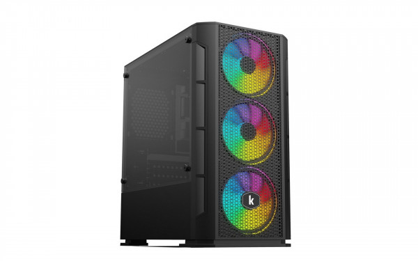 Vỏ case máy tính Kenoo ESPORT G362-3F (3 fan) màu đen