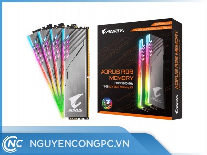 Ram Gigabyte AORUS RGB Memory 16GB (2x8GB) 3200MHz (With Demo Kit / Bạc)