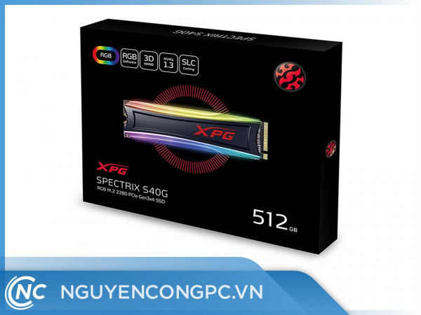 Ổ Cứng SSD Adata XPG SPECTRIX S40G RGB 512GB M.2 2280 PCIe Gen3x4