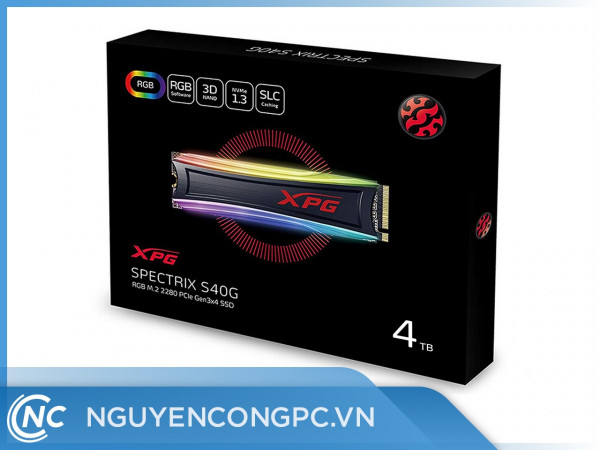 Ổ Cứng SSD Adata XPG SPECTRIX S40G RGB 4TB M.2 2280 PCIe Gen3x4