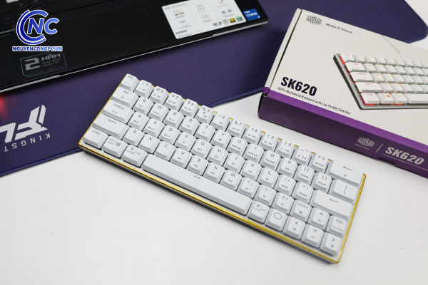 Bàn Phím Cooler Master SK620 Silver White Brown Switch