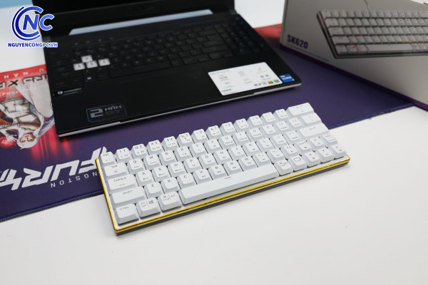 Bàn Phím Cooler Master SK620 Silver White Brown Switch