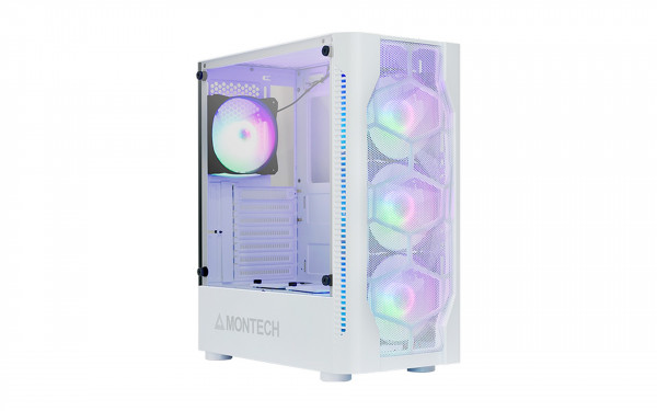 Vỏ case máy tính Montech X1 - White (4 FAN LED RGB cài đặt sẵn)