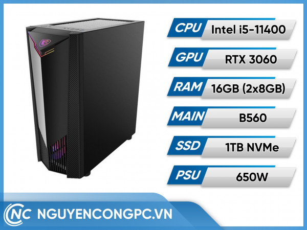 Bộ máy tính Intel Core i5-11400 | RTX 3060