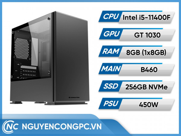 Bộ PC Intel Core i5-11400F | VGA GT-1030 4GB