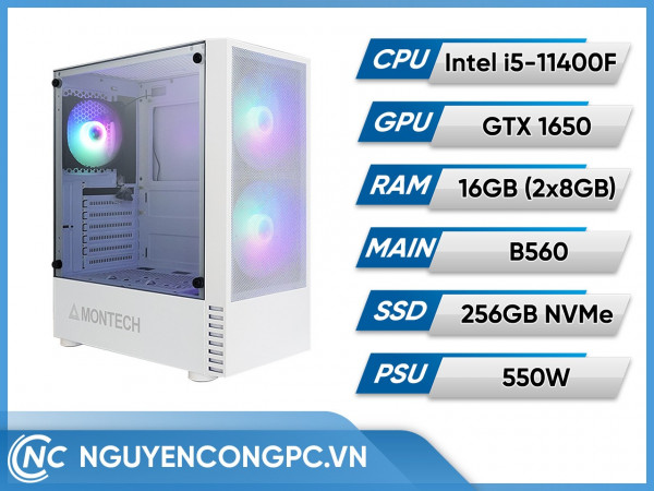 Bộ PC Intel Core i5-11400F | VGA GTX-1650