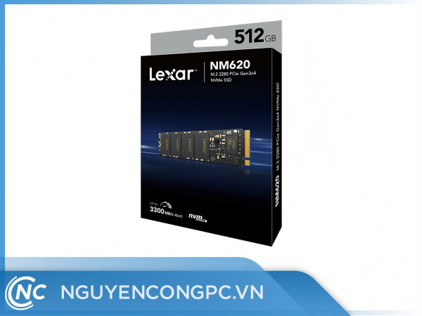 Ổ cứng SSD Lexar NM620 512GB (NVMe Gen3x4/ Đọc 3300MB/s / Ghi 3000MB/s)