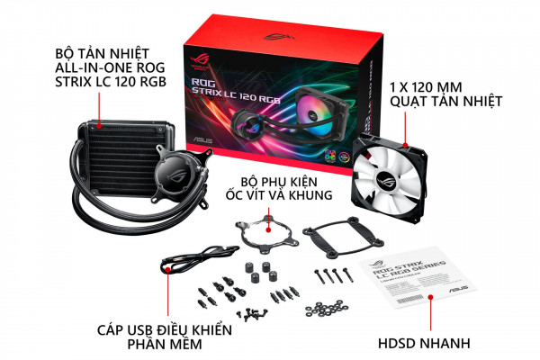 Tản Nhiệt Nước AIO ASUS ROG STRIX LC 120 RGB