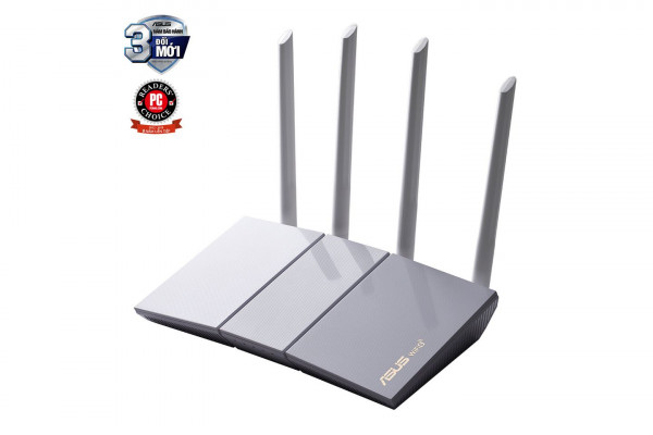 ASUS RT-AX55 Trắng (Gaming Router) Wifi AX1800 2 băng tần, router WiFi có thể mở rộng,  Wifi 6 (802.11ax), AiMesh WIFI Mesh, MU-MIMO, AiProtection