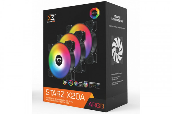 Quạt Tản Nhiệt XIGMATEK STARZ X20A (ARGB | 3 PACK | Controller | EN46775)