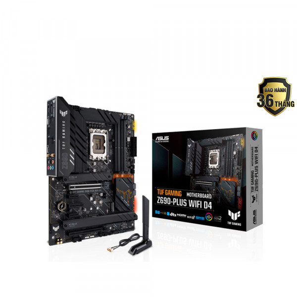 Mainboard ASUS TUF GAMING Z690-PLUS WIFI D4 (Intel Z690, Socket 1700, ATX, 4 khe RAM DDR4)