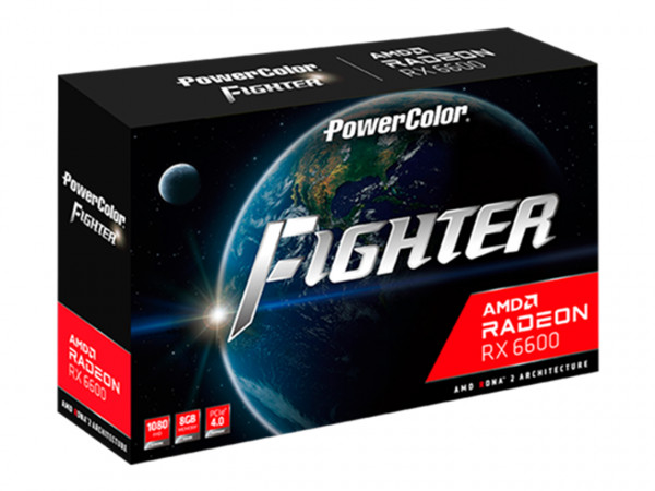 VGA PowerColor Fighter Radeon RX 6600 8GB GDDR6 (AXRX 6600 8GBD6-3DH)