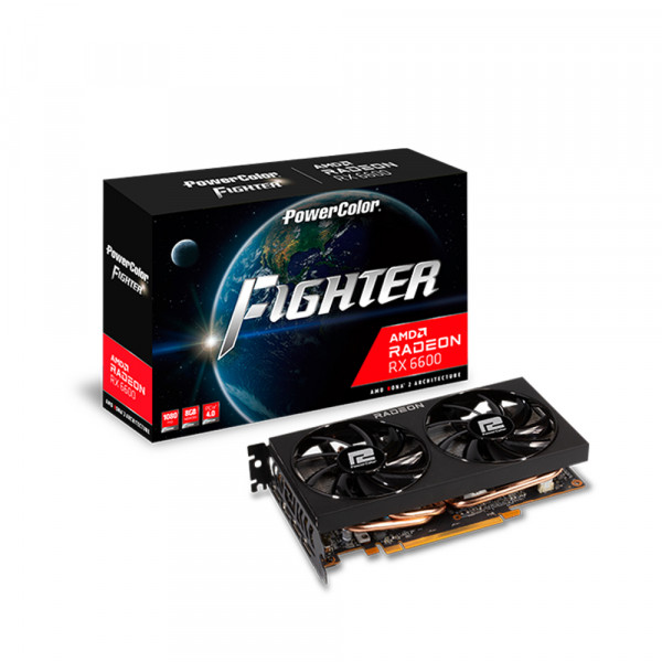 VGA PowerColor Fighter Radeon RX 6600 8GB GDDR6 (AXRX 6600 8GBD6-3DH)