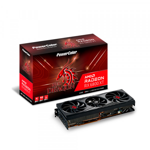 VGA PowerColor Red Dragon Radeon RX 6800 XT 16GB GDDR6 (AXRX 6800XT 16GBD6-3DHR/OC)