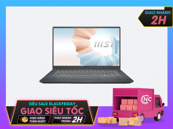 Laptop MSI Modern 15 A5M-238VN (R5 5500U/8GB RAM/512GB SSD/15.6 inch FHD/Win10/Xám/ 1Yr)