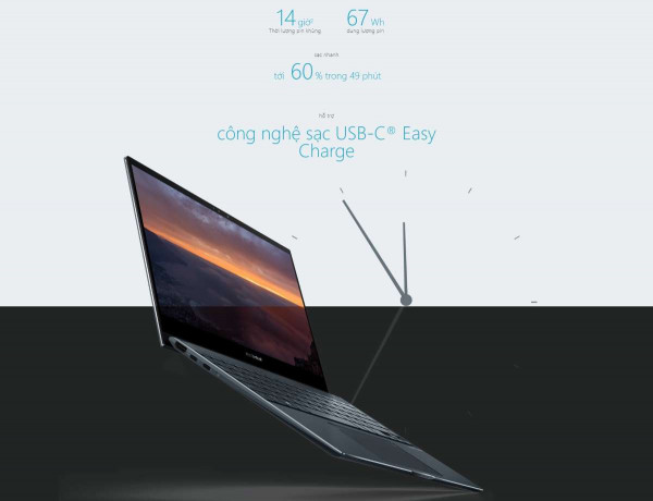 Laptop Asus Zenbook Flip 13 UX363EA-HP726W (Intel Core i5-1135G7/ 8GB RAM/ 512Gb SSD/ 13.3FHD Touch/ VGA ON/ Win11/ Pine Grey/ Túi Sleeve/ Pen/ 2 Yrs)