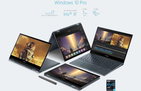 Laptop Asus Zenbook Flip 13 UX363EA-HP726W (Intel Core i5-1135G7/ 8GB RAM/ 512Gb SSD/ 13.3FHD Touch/ VGA ON/ Win11/ Pine Grey/ Túi Sleeve/ Pen/ 2 Yrs)