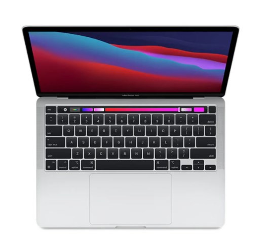 Laptop Apple MacBook Pro MYDA2SA/A/ Silver/ M1 Chip/ RAM 8GB/ 256GB SSD/ 13.3 inch Retina/ Touch ID and Touch Bar/ Mac OS/ 1 Yr