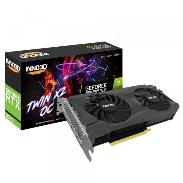 Card màn hình INNO3D GEFORCE RTX 3050 TWIN X2 OC 8GB GDDR6 128Bit
