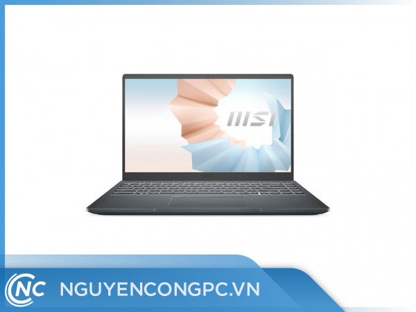 Laptop MSI Modern 14 (B11MOU-1033VN) (i7 1195G7/8GB RAM/512GBSSD/14.0 inch FHD/Win11/Xám/Vỏ nhôm)