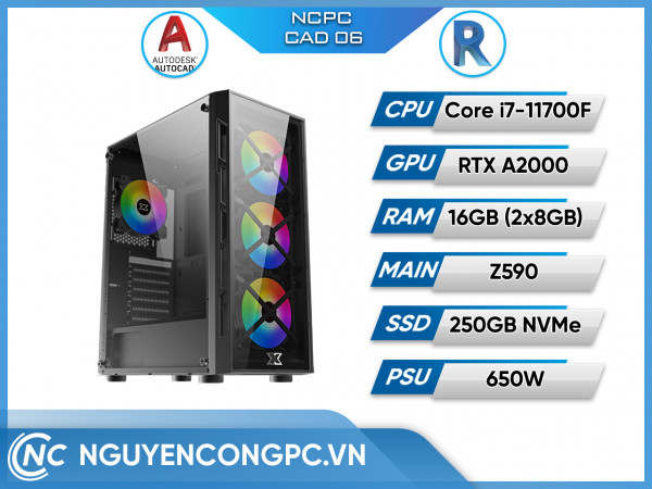 NCPC CAD 06 (i7 11700F/Z590/16GB RAM/250GB SSD/RTX A2000)