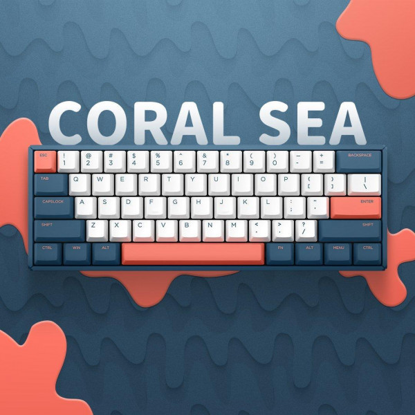 Bàn phím cơ IQUNIX F60-2020 60% Hot-swappable Mechanical Keyboard (Coral Sea)
