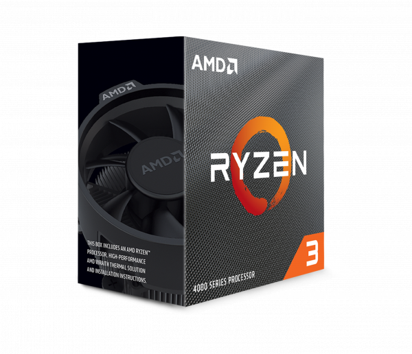 CPU AMD Ryzen 3 4100 (3,8 GHz Boost 4,0 GHz | 4 Cores / 8 Threads | 4MB Cache| PCIe 3.0)