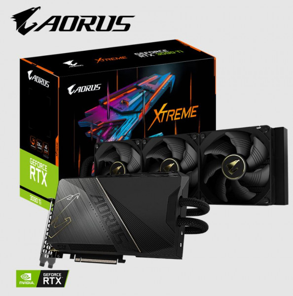 Card màn hình AORUS Geforce RTX 3090 Ti Xtreme Waterforce 24G