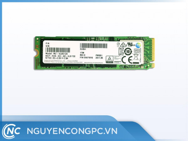 Ổ cứng SSD Samsung PM981 512GB M.2 NVMe PCIe Gen 3x4 (Đọc 3000MB/s - Ghi 1800MB/s)