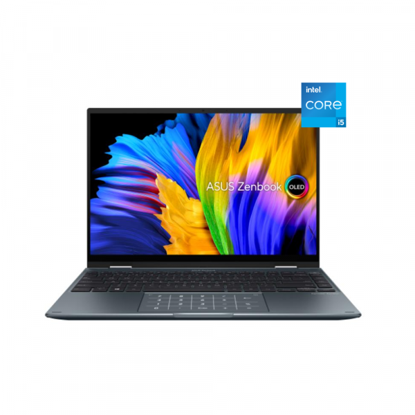 Laptop ASUS Zenbook Flip UP5401ZA-KN005W (I5-12500H/ 8GB RAM/512GB SSD / 14 Inch WQHD OLED Touch/VGA On/ Win 11/ Xám / 2 Yrs)