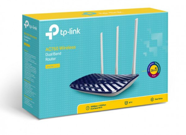 Bộ phát wifi TP-Link Băng tần kép  Archer C20 Wireless AC750
