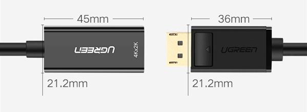 Cổng chuyển DISPLAY PORT to HDMI hỗ trợ 4kx2k Ugreen 40363