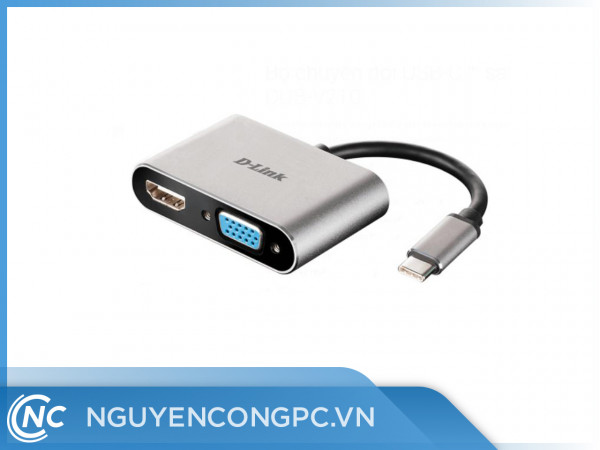 Bộ chuyển đổi D-Link DUB-V210 – USB Type-C to HDMI/VGA