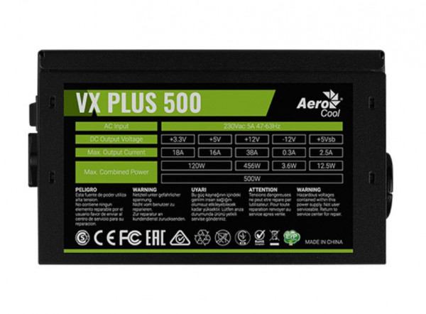 Nguồn Aerocool VX PLUS 500 230V