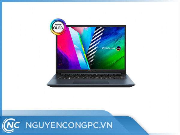 Laptop Asus Vivobook Pro M3401QA-KM040T (R7-5800H/ 8GB RAM/ 512GB SSD/ 14 OLED / AMD Radeon/ Win10/ Xanh xám / 2 Yrs)