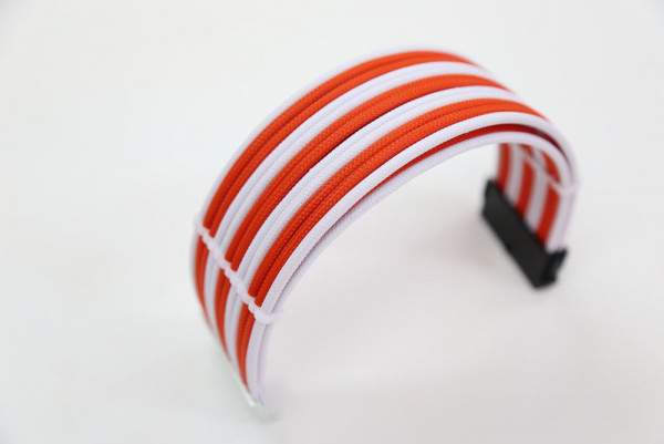 Dây nguồn bọc lưới Cam Trắng 8 pin VGA