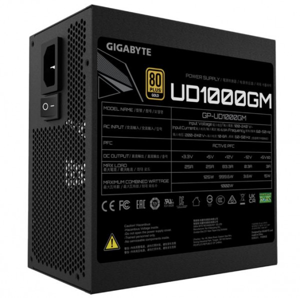 Nguồn máy tính GIGABYTE UD1000GM 80 Plus Gold 1000W
